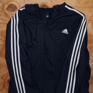 Addidas Zip Up Hooded Wind Breaker (XL)